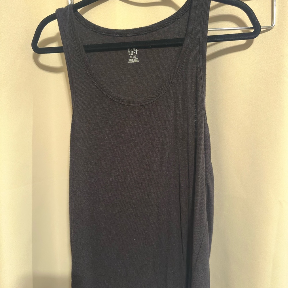 Aerie Black Fitted Tank Top